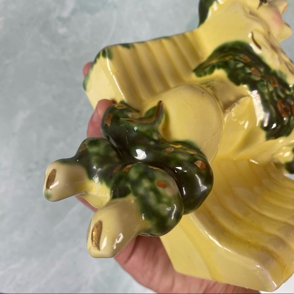 Vintage Ceramic Fashions by OPCO green poodle - Picture 10 of 11